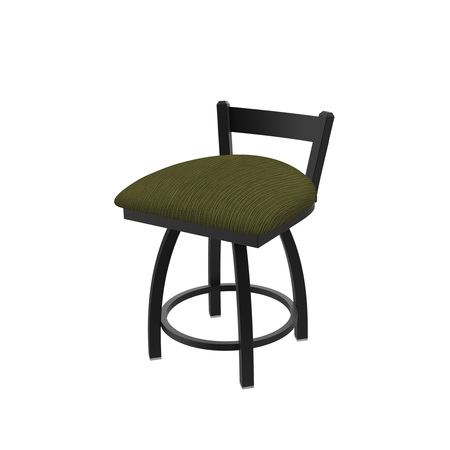 HOLLAND BAR STOOL CO 18" Low Back Swivel Vanity Stool, Black Wrinkle, Graph Parrot Seat 82118BW015